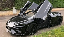 mclaren 765 in black color delivered to private villa in cap-ferrat
